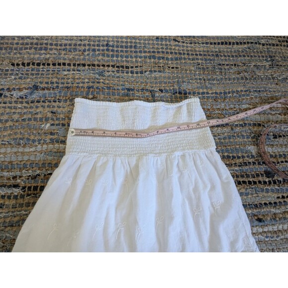 Flying Tomato Maxi Dress Boho Smocked Sleeveless Large White Fully Lined Bows - Picture 7 of 8